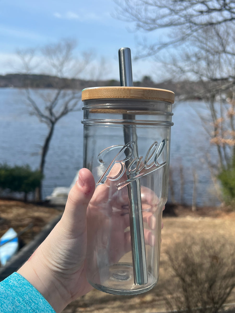 Glass Tumbler Nantucket Blues Ashley Mary Craftery