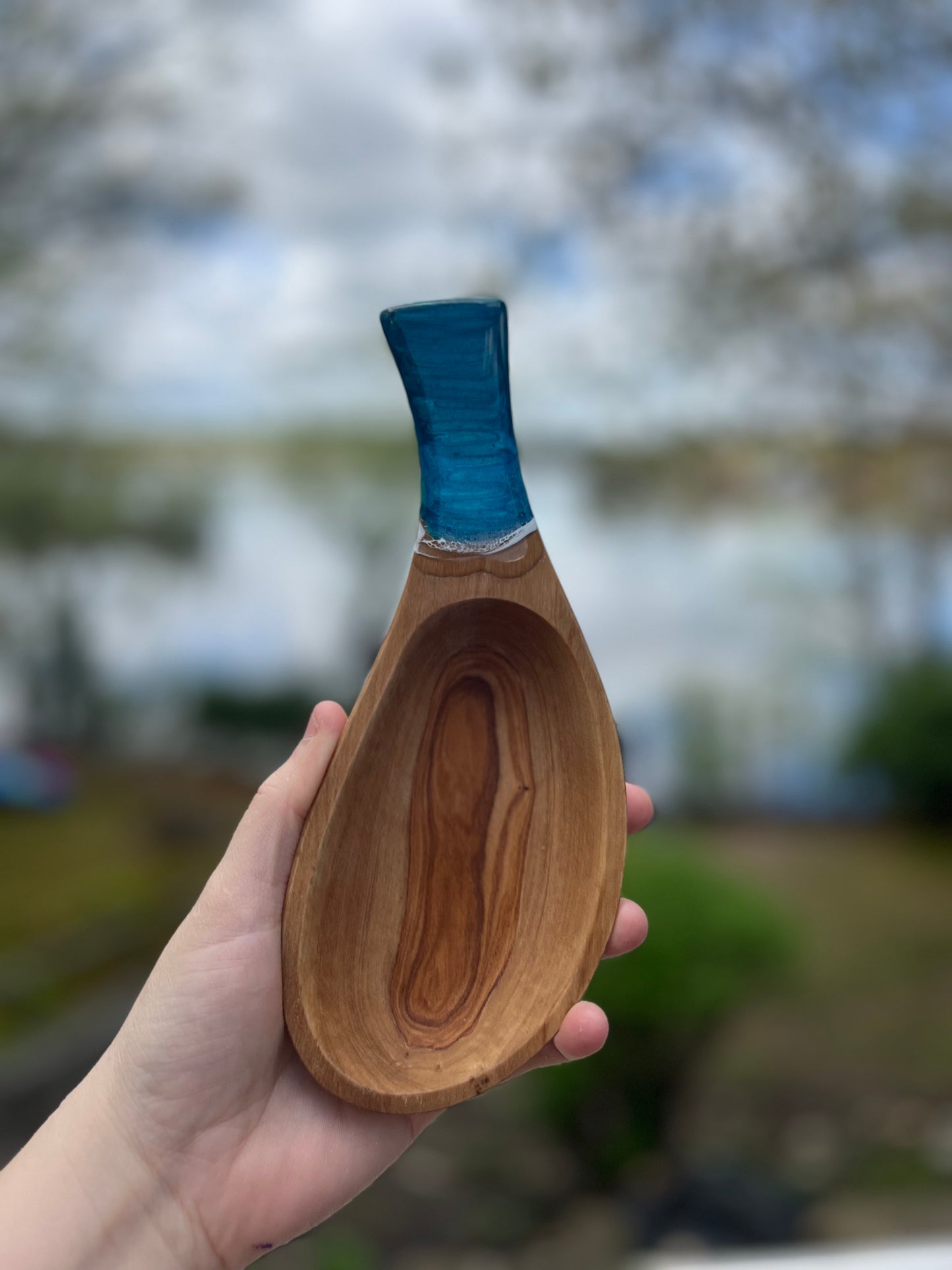 Olive Wood Spoon Rest - Atlantic