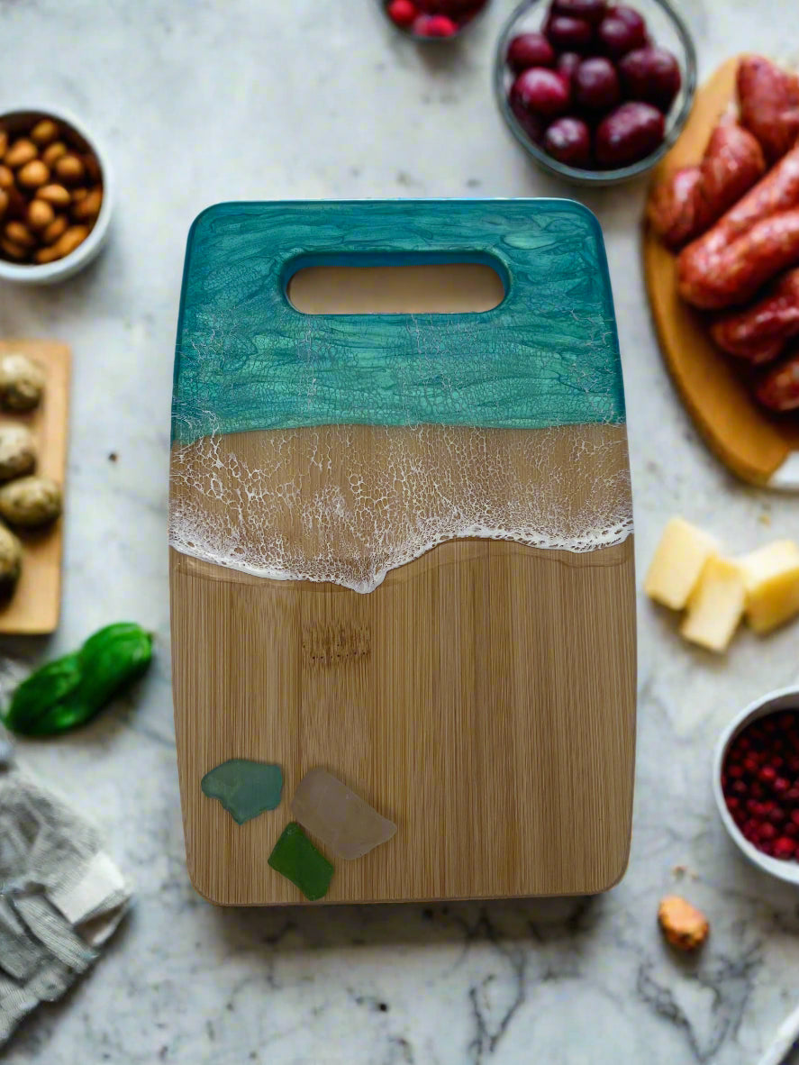 Small Handled Caribbean Charcuterie Board Option 1