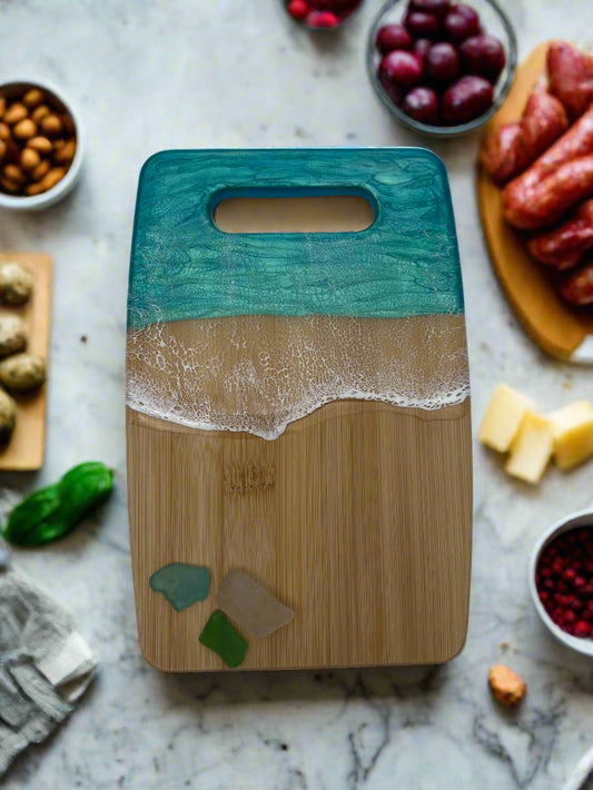 Small Handled Caribbean Charcuterie Board Option 1