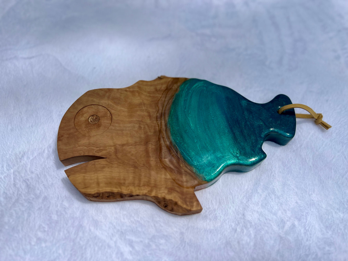 Olive Wood Fish Charcuterie Board
