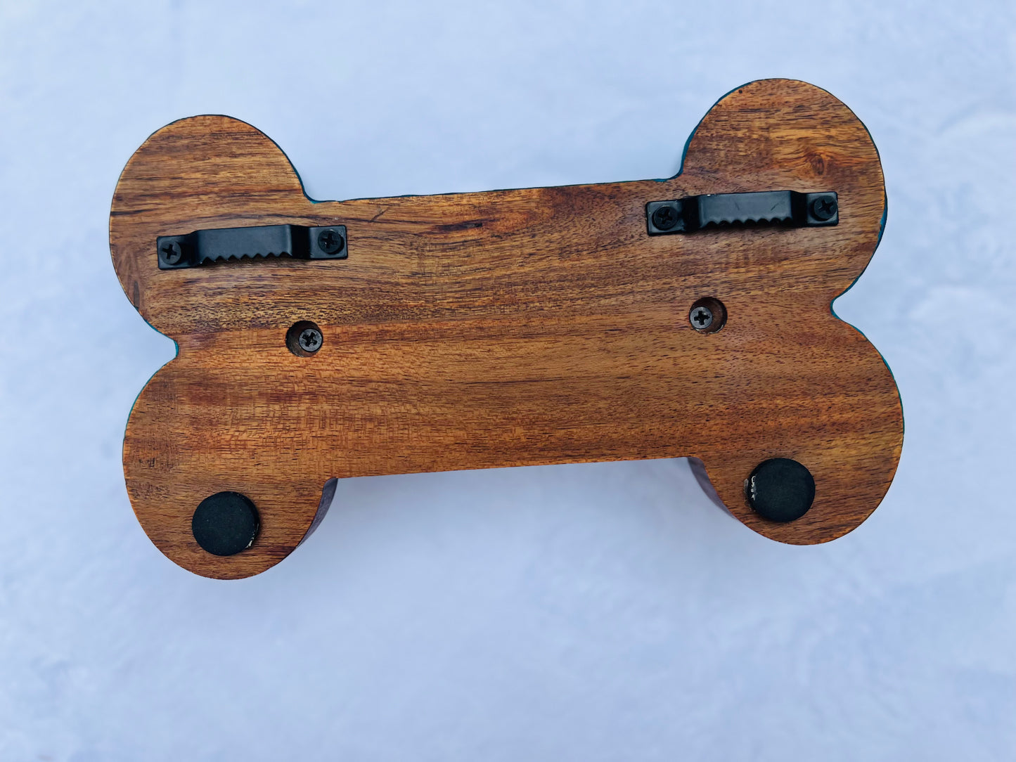 Dog Bone with Circular Golden Knob Hangers