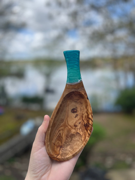 Olive Wood Spoon Rest - Caribbean
